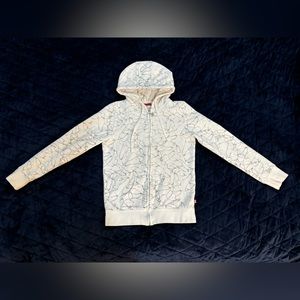 Red Dragon White Zip Up Women’s Hoodie